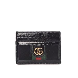 Gucci Ophidia Suede & Patent Card Case